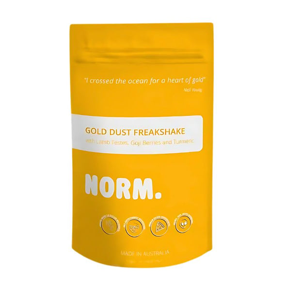 Norm gold dust freakshake powder - front