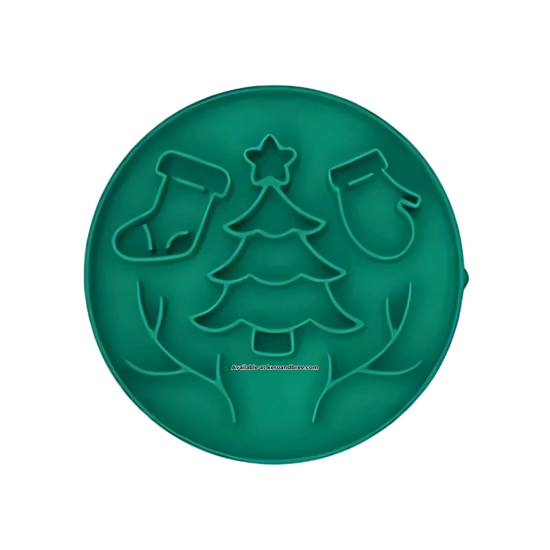 Green Christmas dog slow feeder - Xmas gifts for dogs