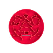 Red Christmas dog slow feeder - Xmas gifts for dogs