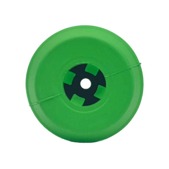 Green SodaPup coffee cup dog treat dispenser - top view