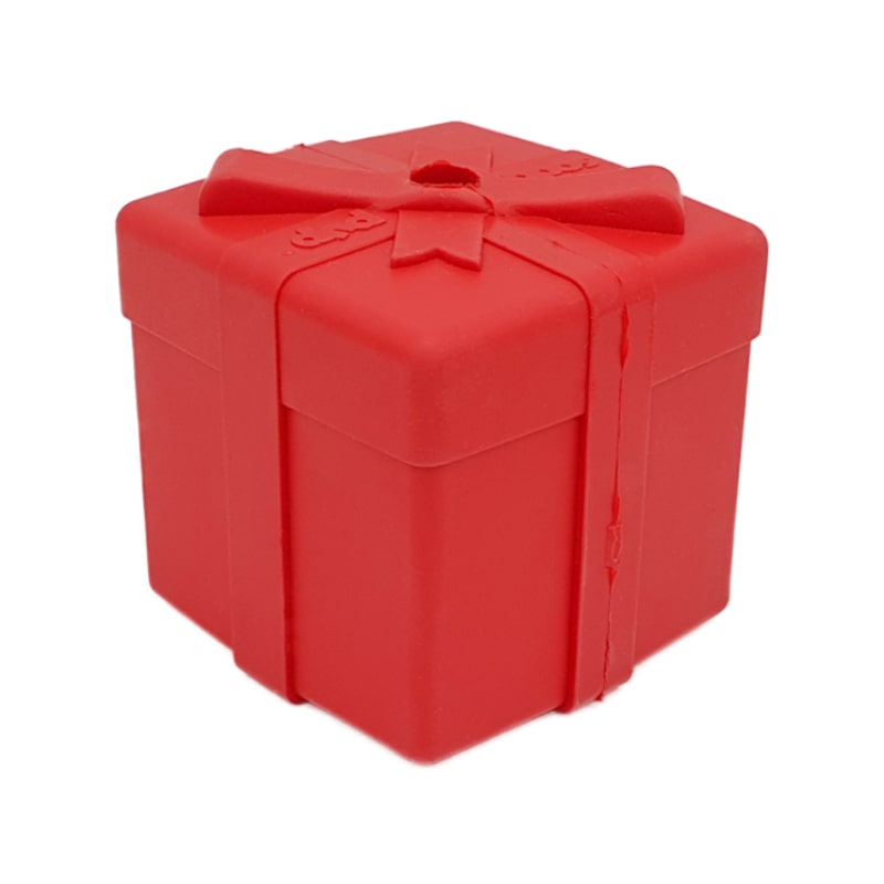 Red SodaPup Christmas dog gifts box dog treat dispenser