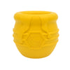 SodaPup honey pot dog treat dispenser - yellow, front view