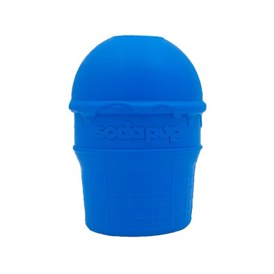 Blue SodaPup ice cream dog treat dispenser - front view