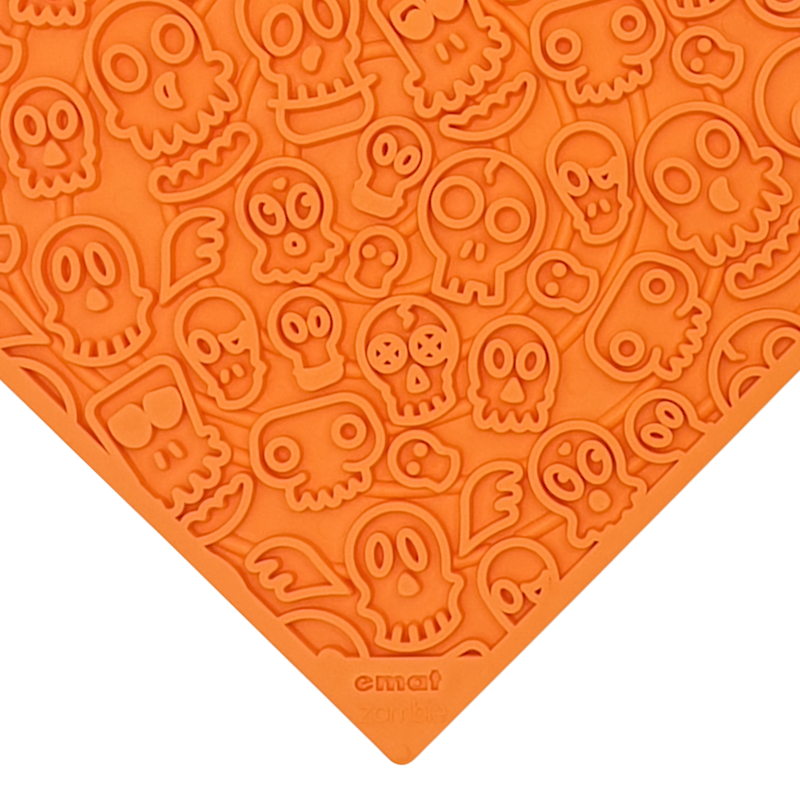 SodaPup zombie pattern dog lick mats - orange dog lick mat